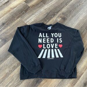 All You Need is Love  Lennon McCartney Lyrics Sweatshirt